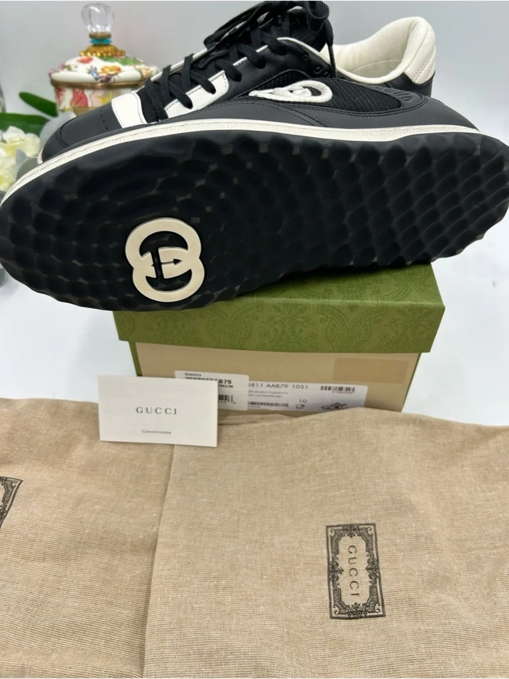 Gucci MAC 80 low top leather sneakers size 10 fits 10.5 US